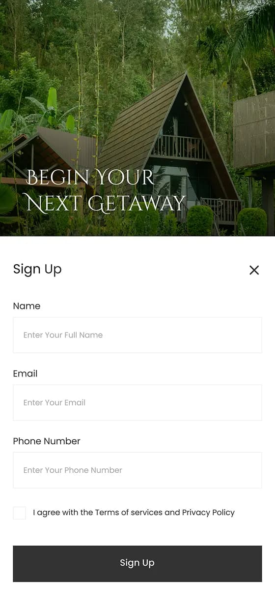 Sign Up — mobile