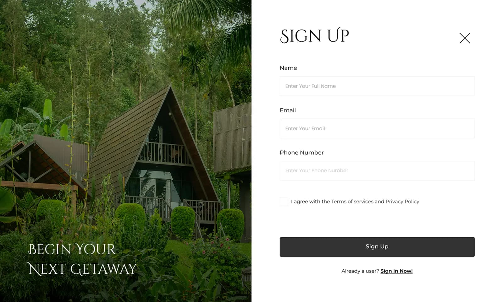Sign Up — desktop