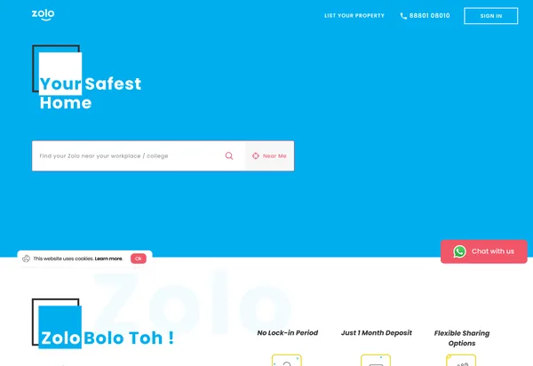 home page, before the redesign