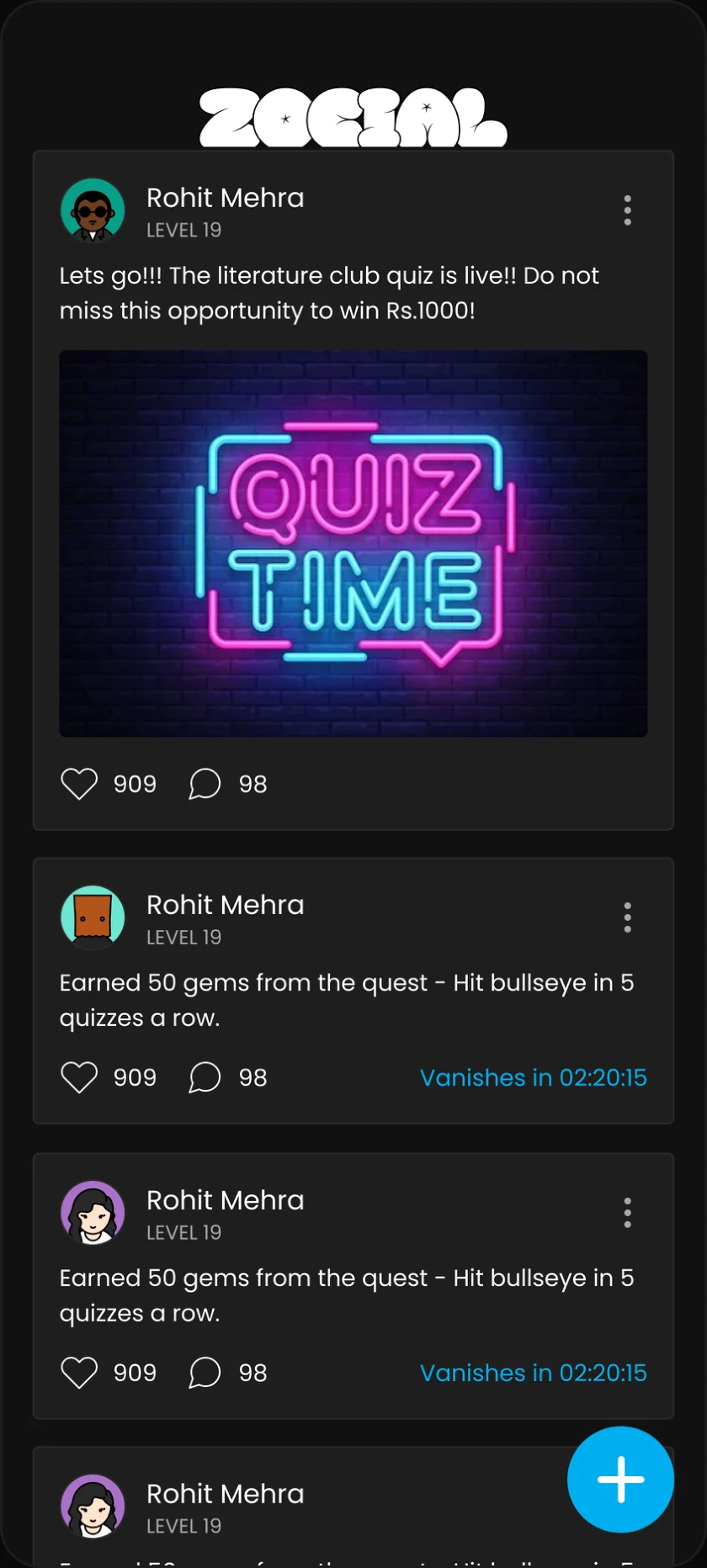 Zocial Feed